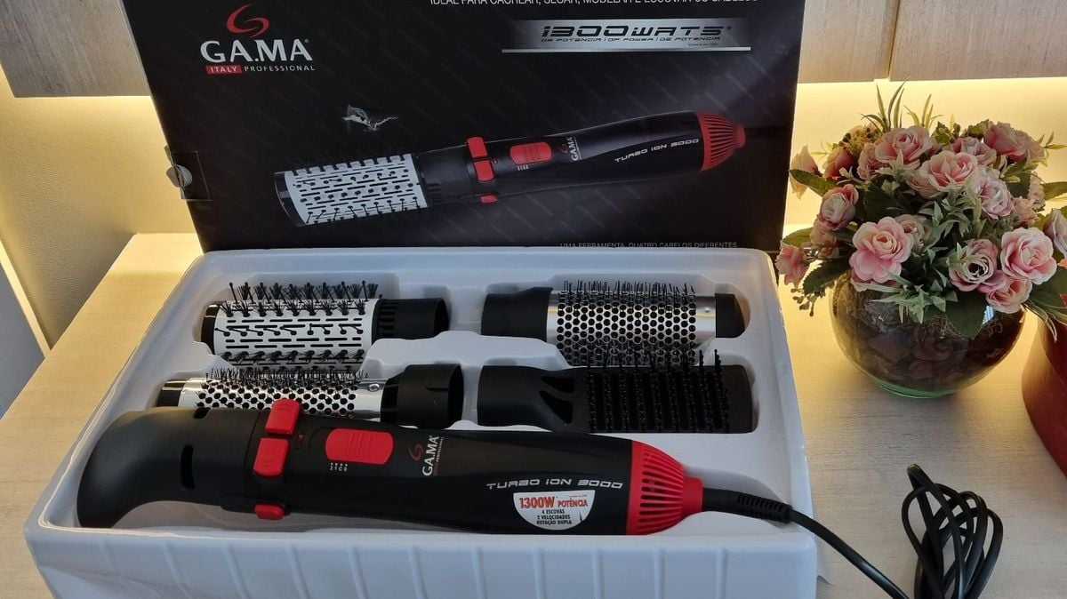 Escova Rotativa Turbo Ion 3000 Modeladora Gama Italy 1300w | Produto p ...