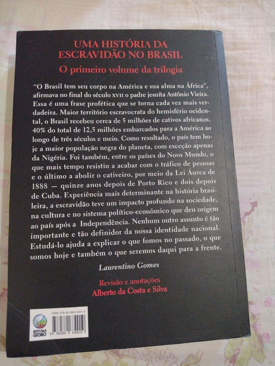 Escravidão Volume Livro Globos Nunca Usado enjoei