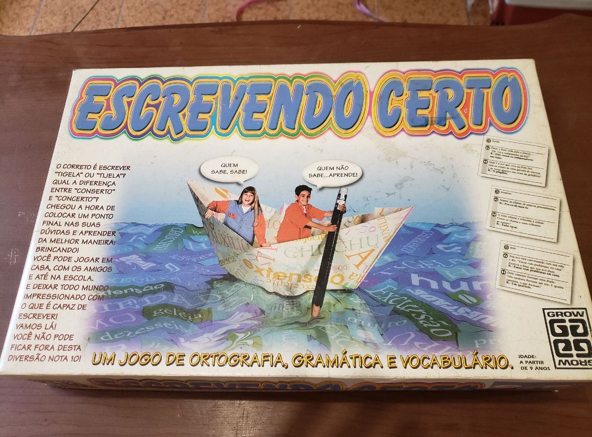 Escrevendo Certo Grow Incompleto, Detalhes Abaixo Descrito | Brinquedo ...