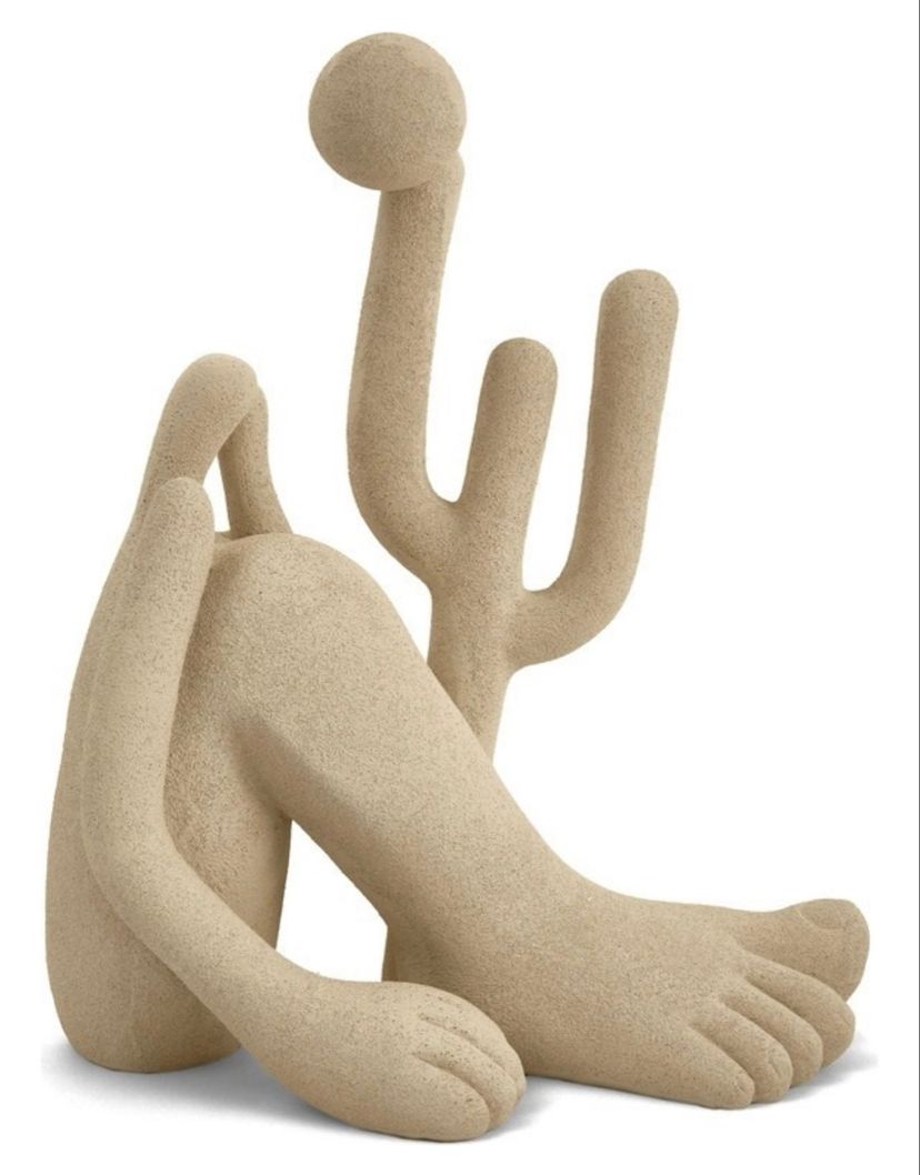 escultura decorativa poliresina abaporu 32 cm - cerâmica & escultura m.art
