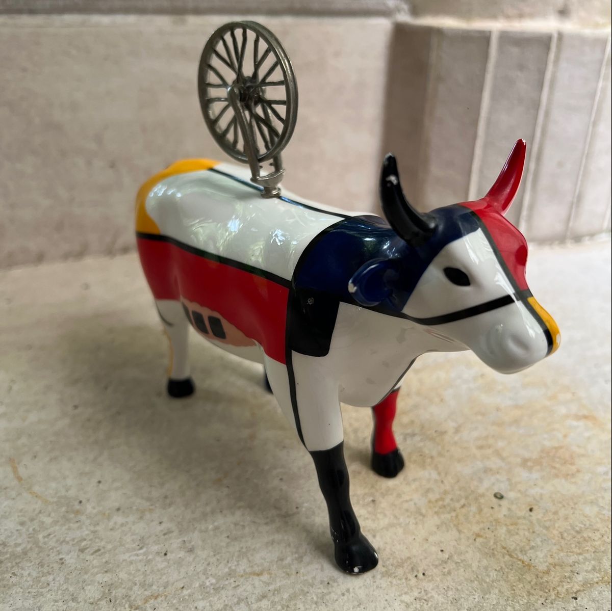 2004 cow parade 置物 Escultura Original Cow Parade Mondrian | Cow Parade Usado 97587069