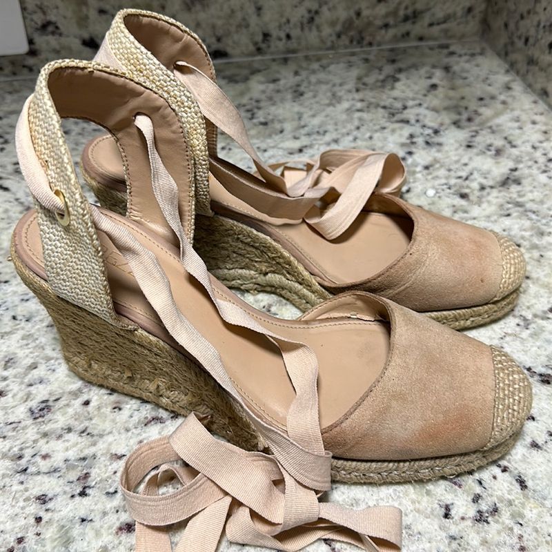 Espadrille Arezzo Tamanho 37 Cor Rosê Rosa Envelhecido Salto