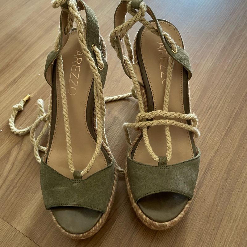 Espadrille Arezzo Verde Musgo Sand lia Feminina Arezzo Usado