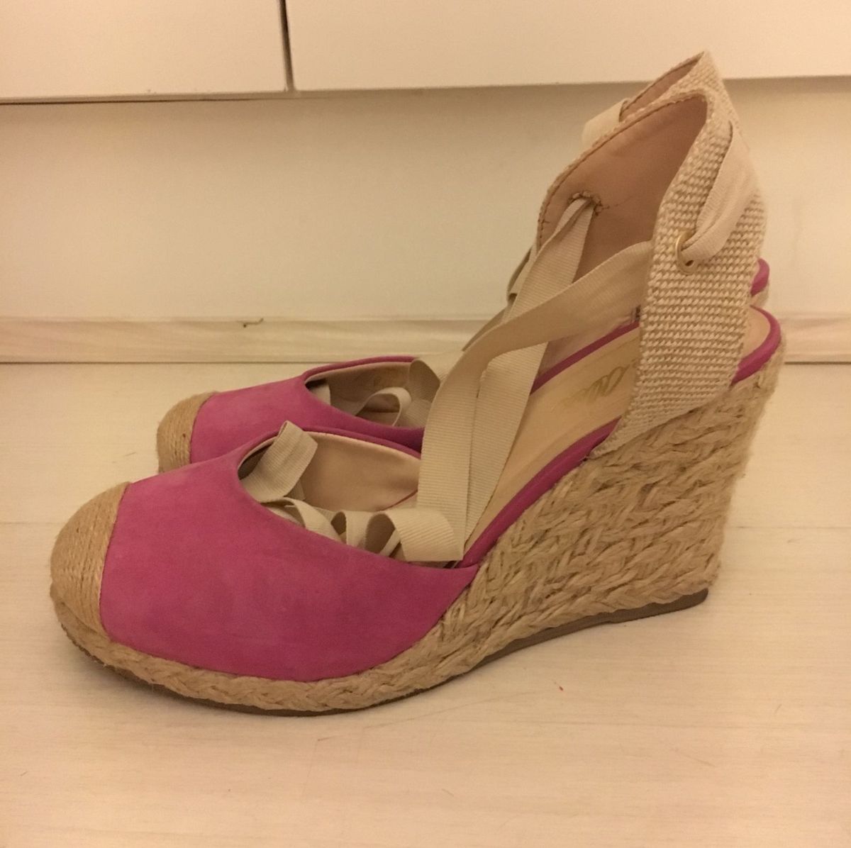espadrille de chamois pink e corda - sandálias jorge-alex