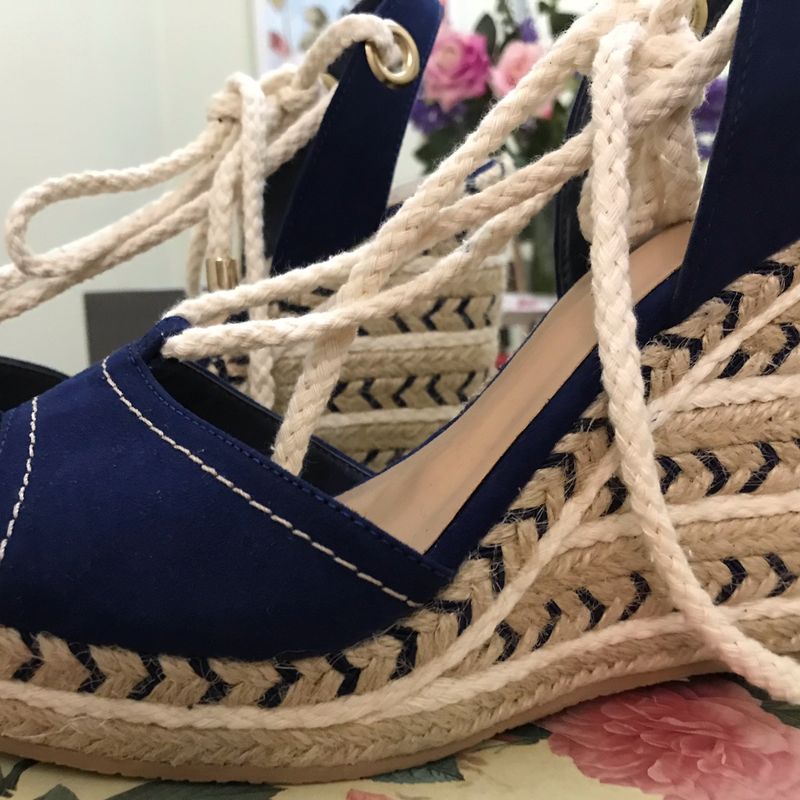 Sandália shoestock anabela espadrille sales feminina