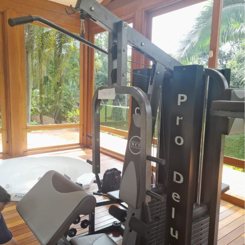 Multi-estação de musculação Pro-Deluxe 204kg : : Esporte