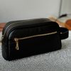 estojo em couro preto super luxo - outros 
