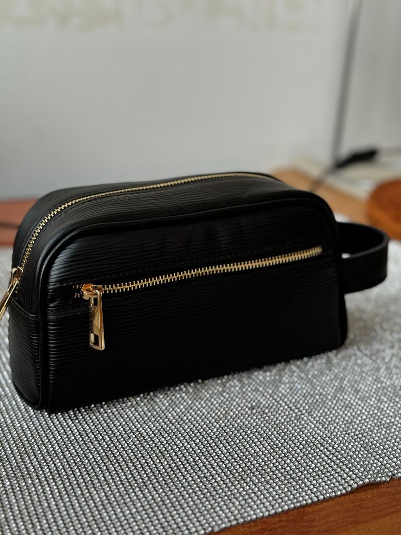 estojo em couro preto super luxo - outros 