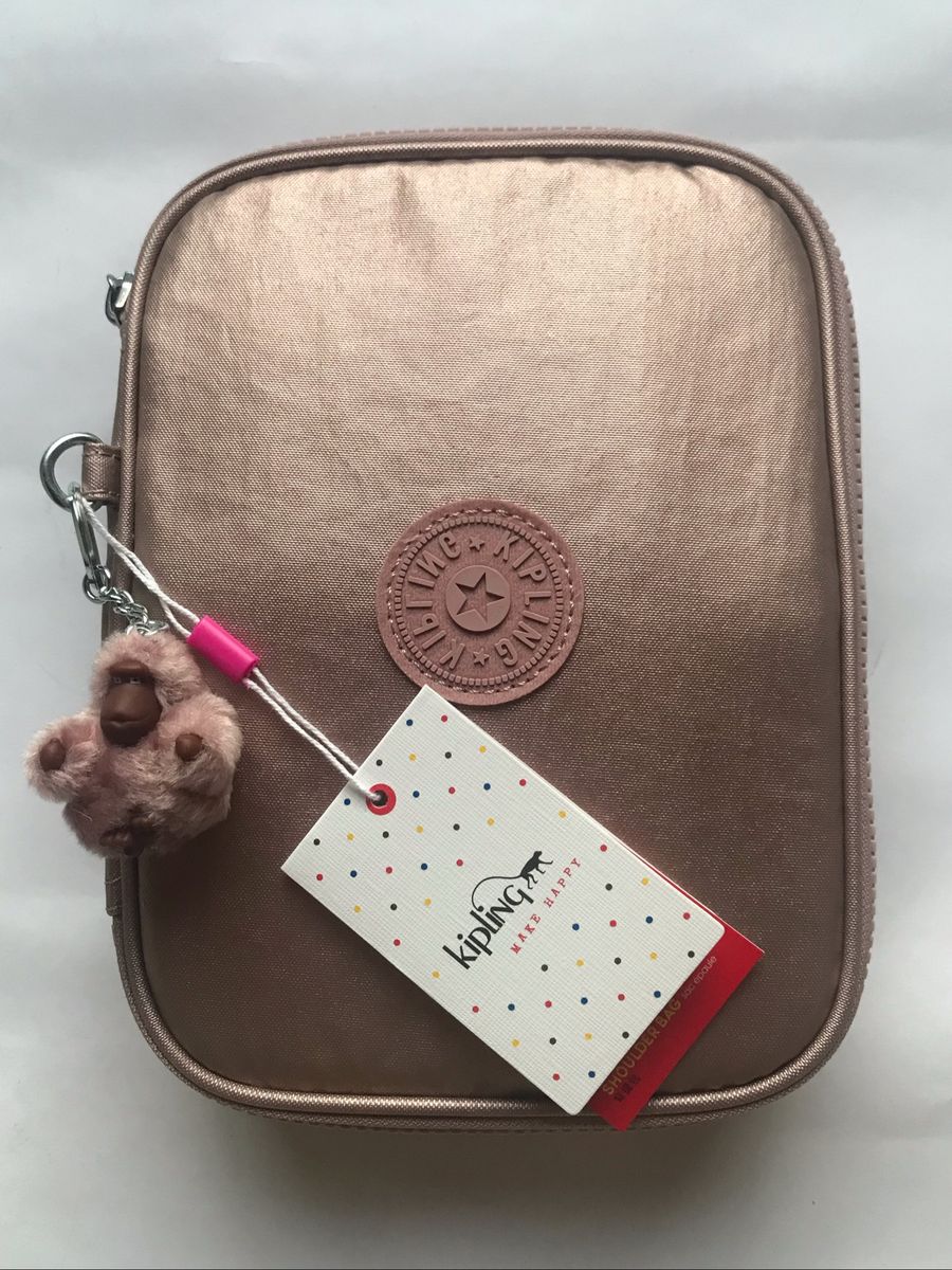 Estojo Kipling 100 Pens Rosa Metálico Importado Promoção Relâmpago ...