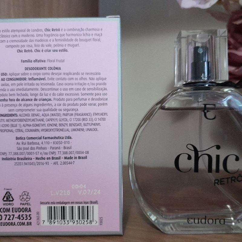 Eudora Chic Retrô Colônia 95 Ml 07/2024 Eudora