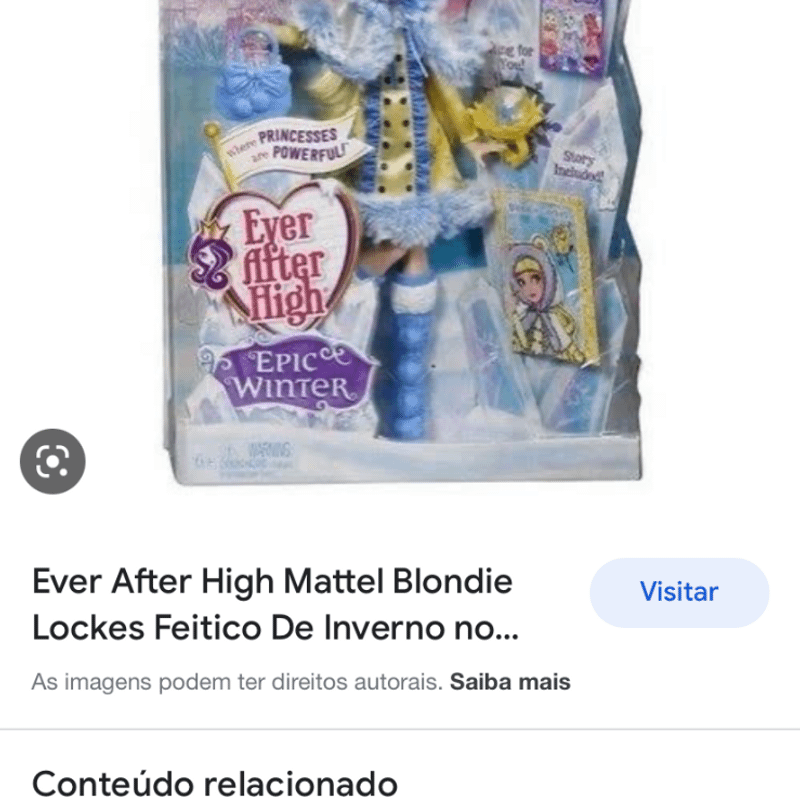 Boneca Fashion - Ever After High - Feitiço de Inverno - Blondie Lockes -  Mattel - Ri Happy