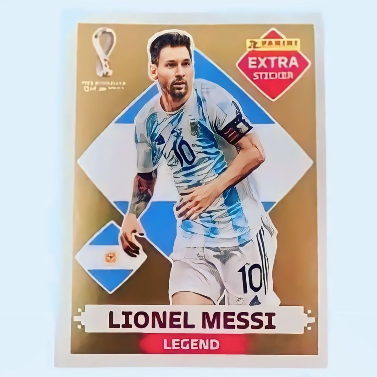 Extra Sticker Lionel Messi Ouro Original | Produto Vintage e Retro ...