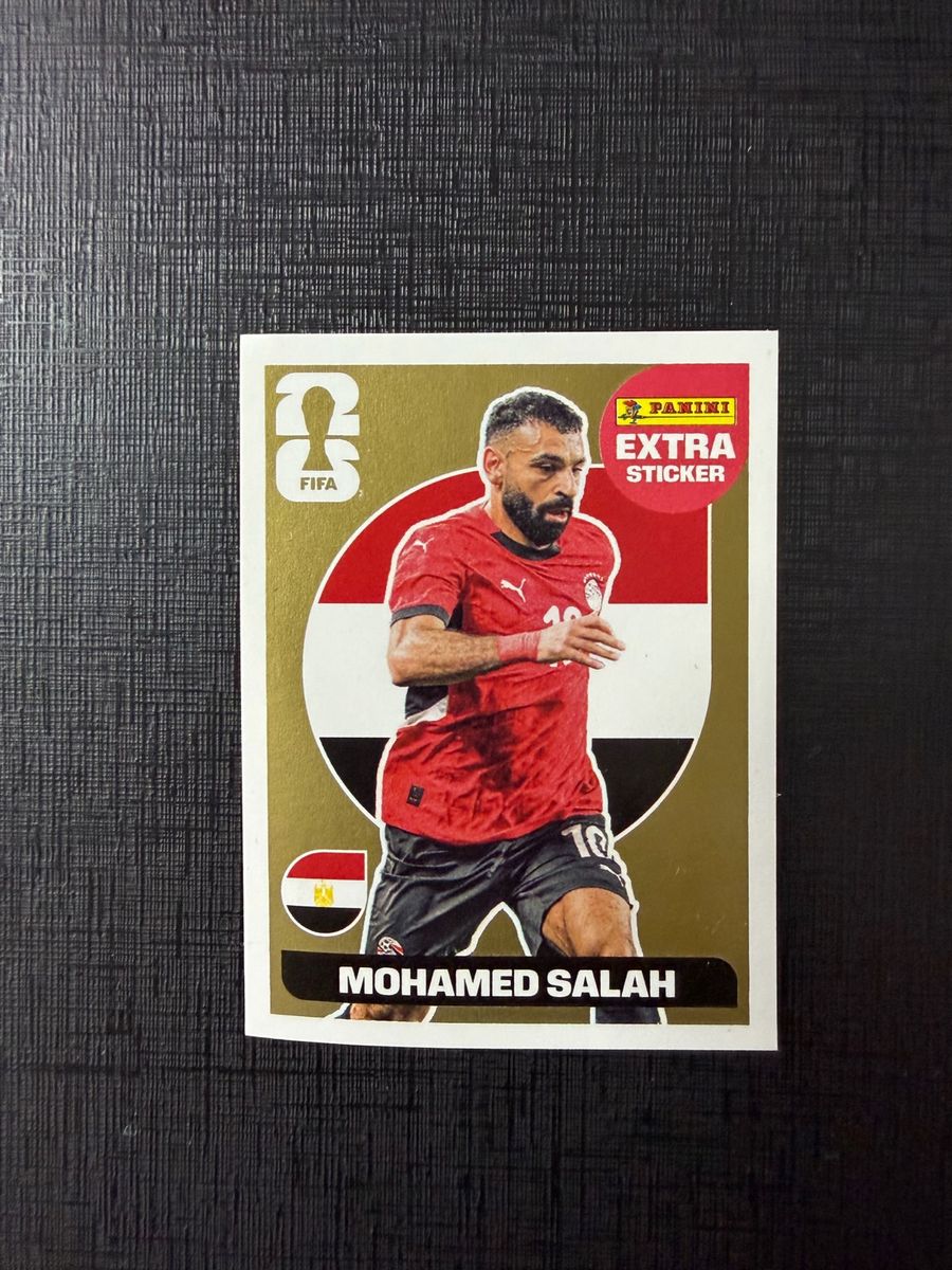 Extra Sticker Panini Mohamed Salah Gold | Produto Vintage e Retro ...
