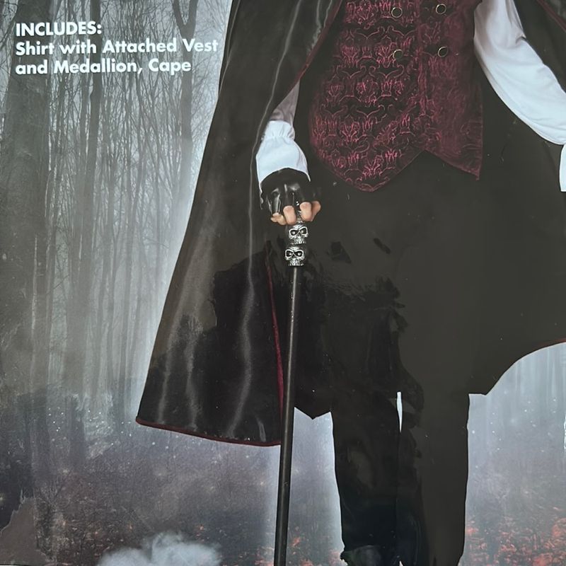 Fantasia Drácula Luxo Masculino Adulto Halloween Vampiro