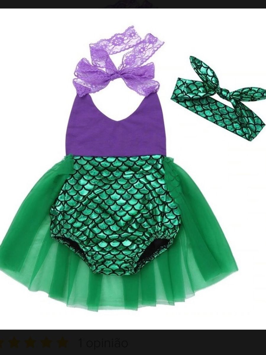 roupa infantil pequena sereia