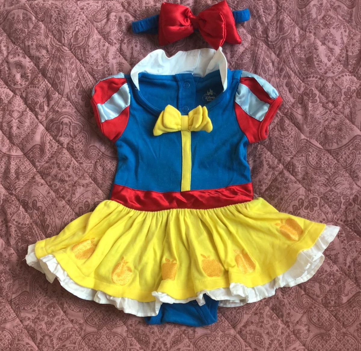 roupa da branca de neve para bebe