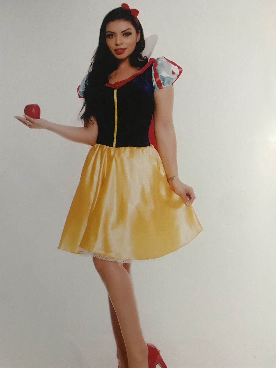 vestido branca de neve adulto