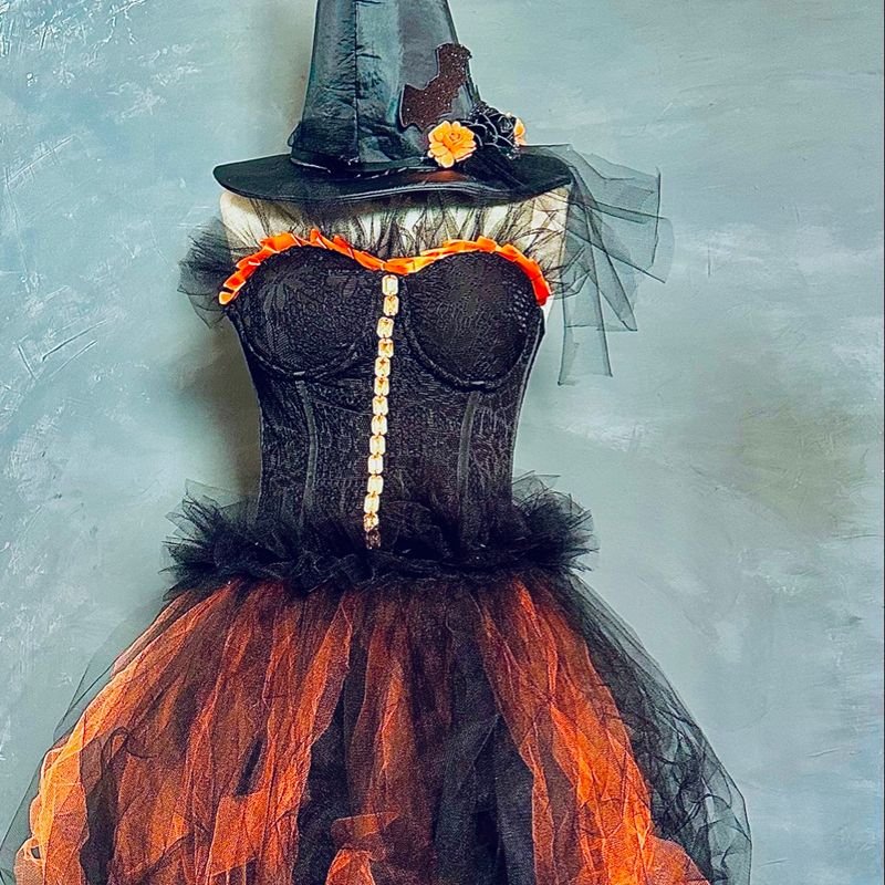 Fantasia Halloween Dia Das Bruxas, Vestido de Festa Feminino Grafitum  Nunca Usado 90297777