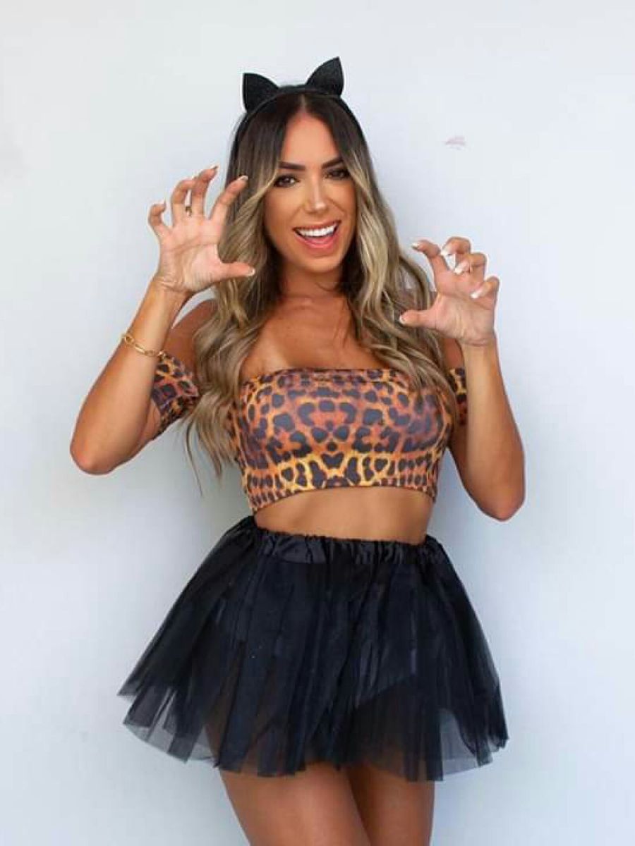 Fantasia Arlequina Infantil com Cropped e Saia - Extra Festas