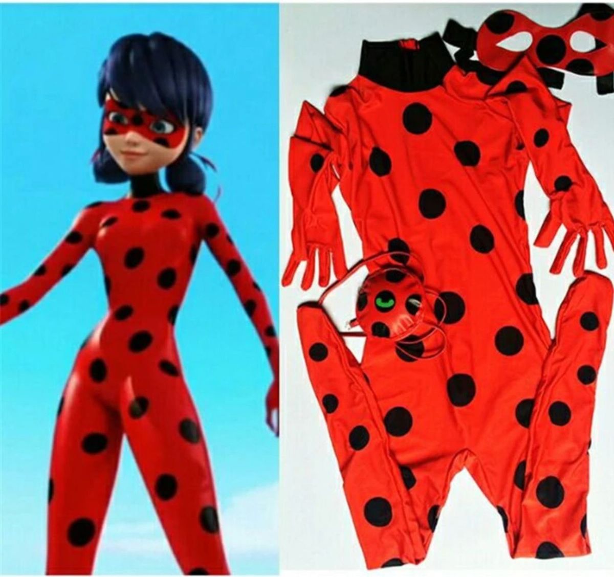 roupa da ladybug de criança