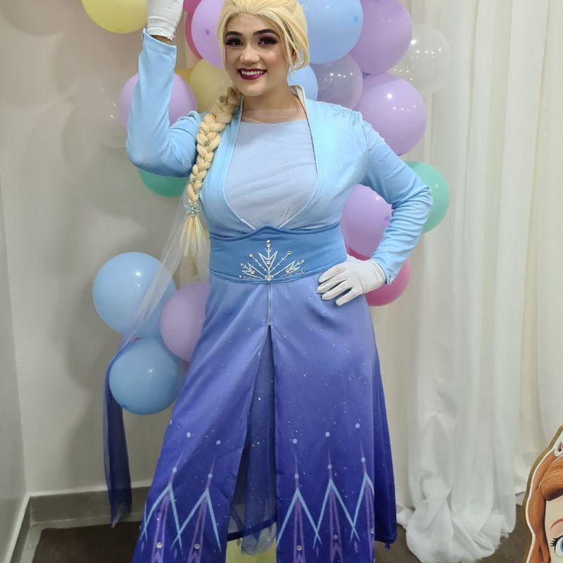 Fantasia Elsa Frozen 2 Adulto Luxuosa Rainha Elza Frozen a Frozen