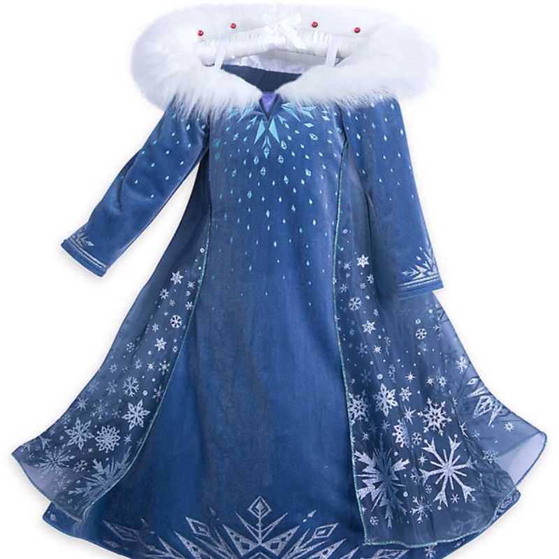 Fantasia Frozen Luxo Roupa Infantil para Menina Disney Nunca
