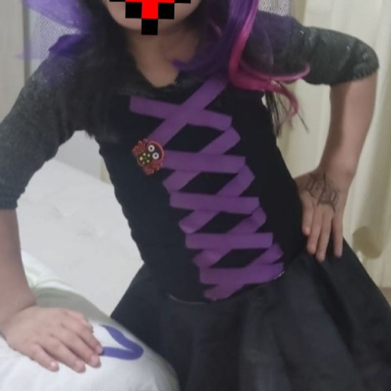 Fantasia Bruxa Infantil Menina Bruxinha Halloween Abóbora