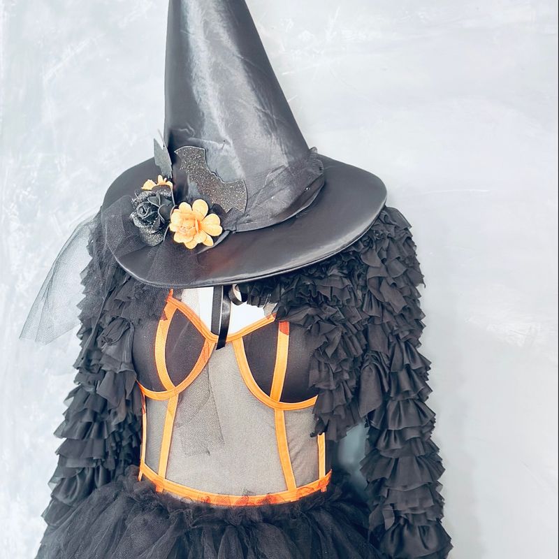 Fantasia Halloween Dia Das Bruxas, Vestido de Festa Feminino Grafitum  Nunca Usado 90297777