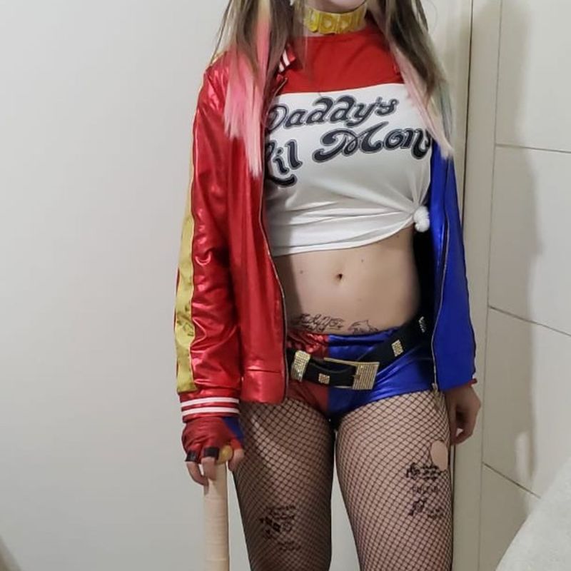 Fantasia da Arlequina Adulto Feminina Harley Quinn
