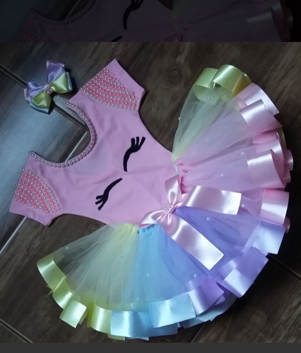 roupa infantil unicornio