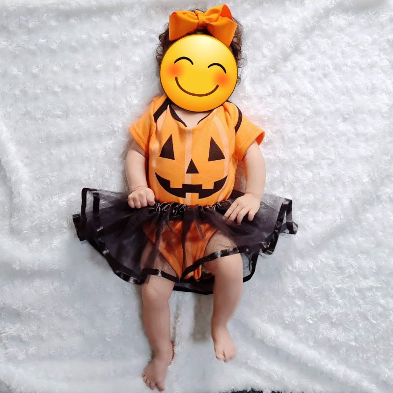 Fantasia Halloween Abóbora  Roupa Infantil para Bebê Usado