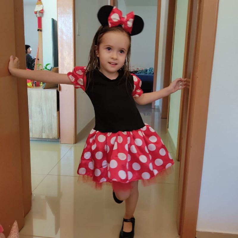 Roupa da sale minnie vermelha simples