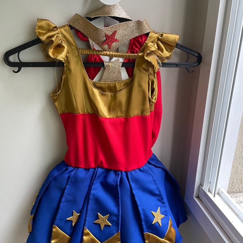 Fantasia Mulher Maravilha Infantil Roupa Infantil para Bebê