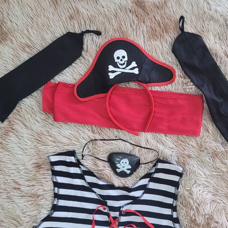 Fantasia Pirata Feminino Tam 10, Roupa Infantil para Menina Spook Usado  81799095