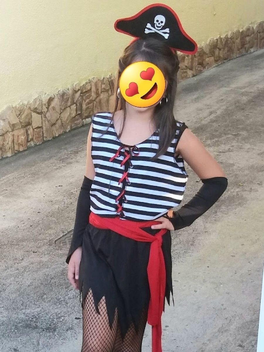 Fantasia Pirata Feminino Tam 10, Roupa Infantil para Menina Spook Usado  81799095