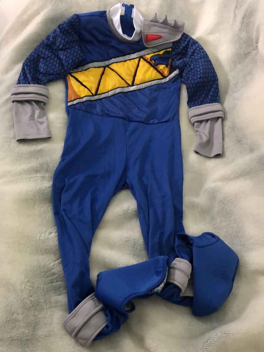 Fantasia Power Ranger Dino Charge Azul Roupa Infantil Para Menino Sulamericana Usado