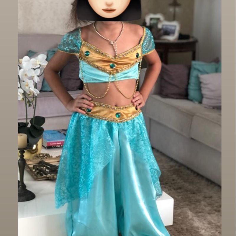 Roupa da best sale princesa jasmine infantil