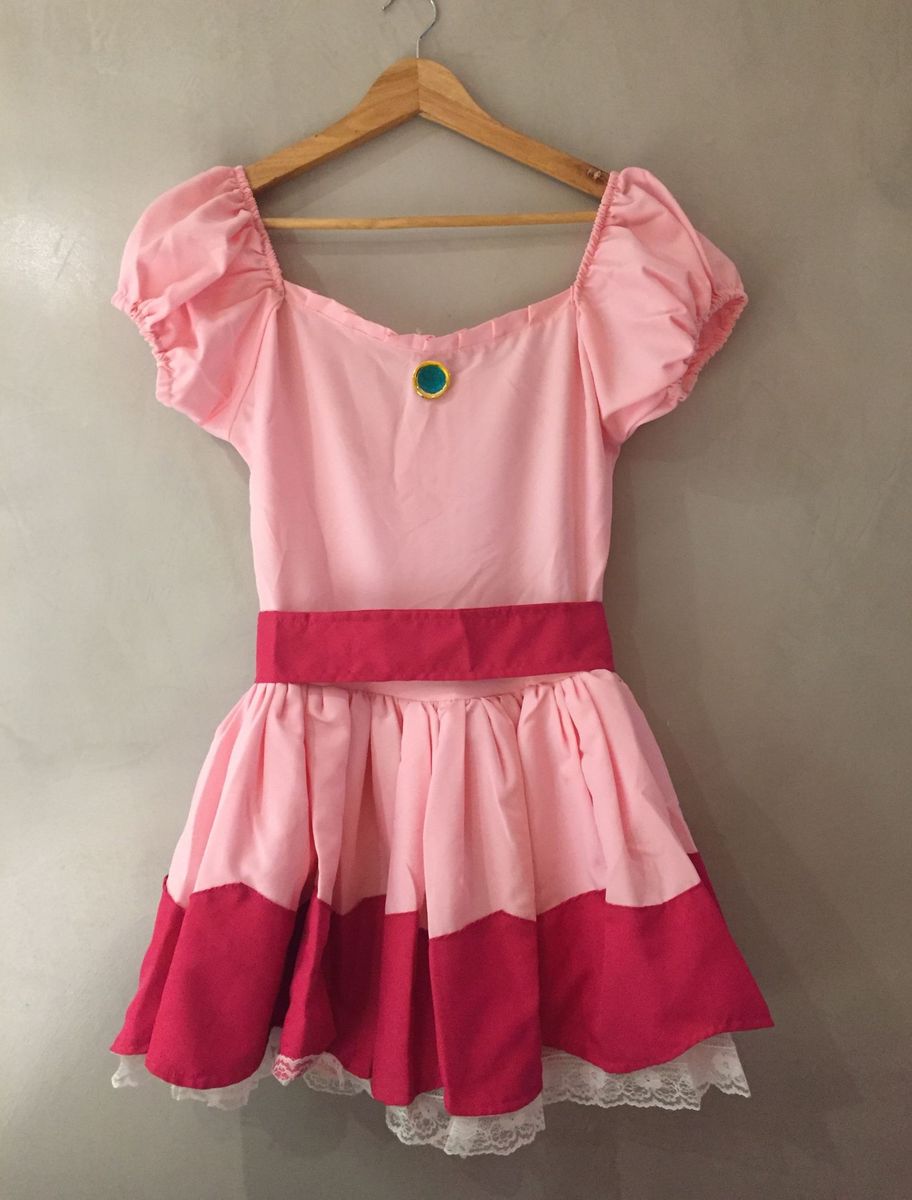 vestido da princesa peach