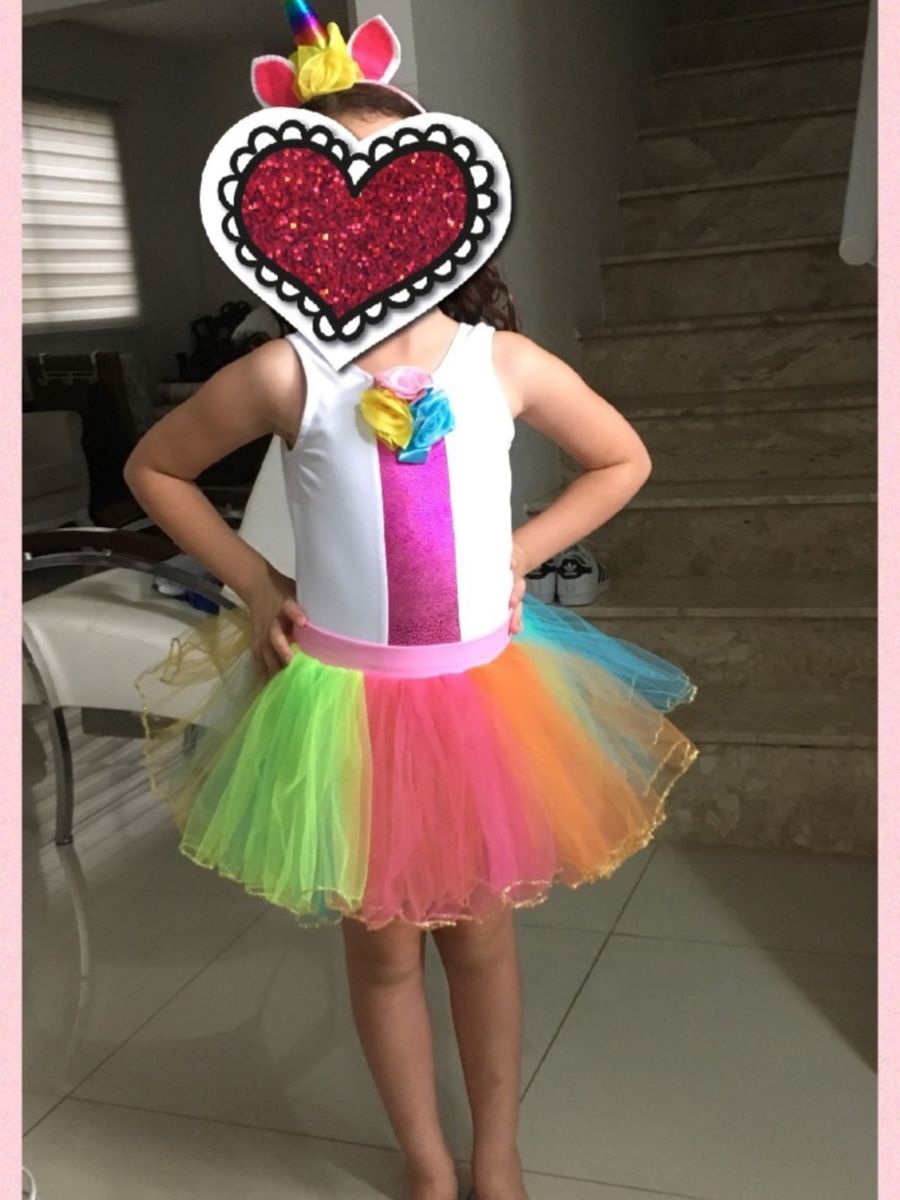 roupa de unicórnio para criança de 6 anos