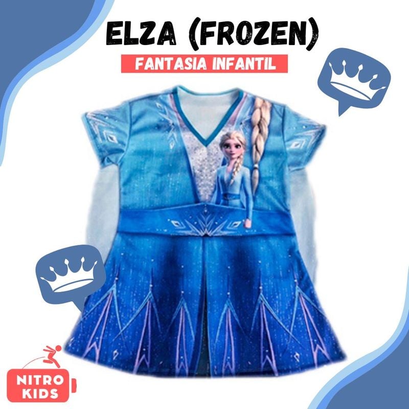 Vestido Frozen Elsa Fantasia com Capa | Roupa Infantil para Menina Nunca  Usado 77226989 | enjoei