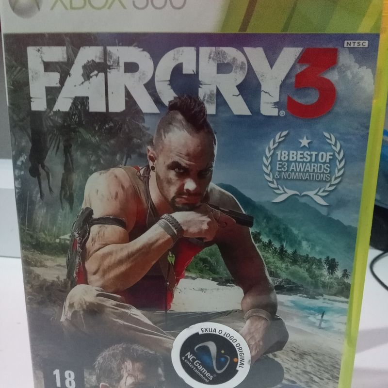 Xbox 360 console jogo de vídeo: farcry 3, pegi 18, espanhol