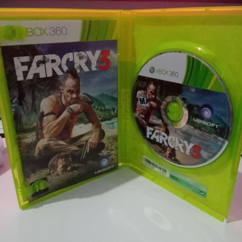 Xbox 360 console jogo de vídeo: farcry 3, pegi 18, espanhol, ubisoft (jogo  xbox 360 segunda mão) xbox 360 jogos