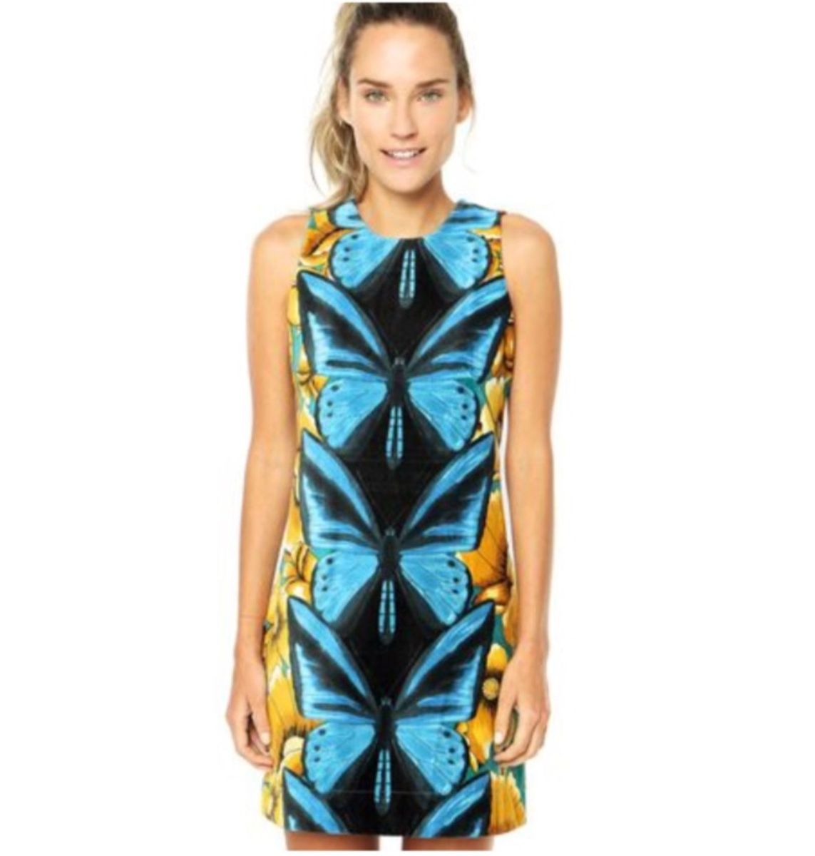 vestido azul farm