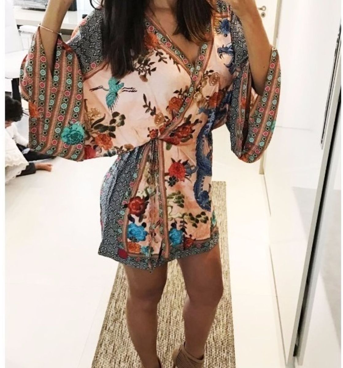 vestido farm kimono