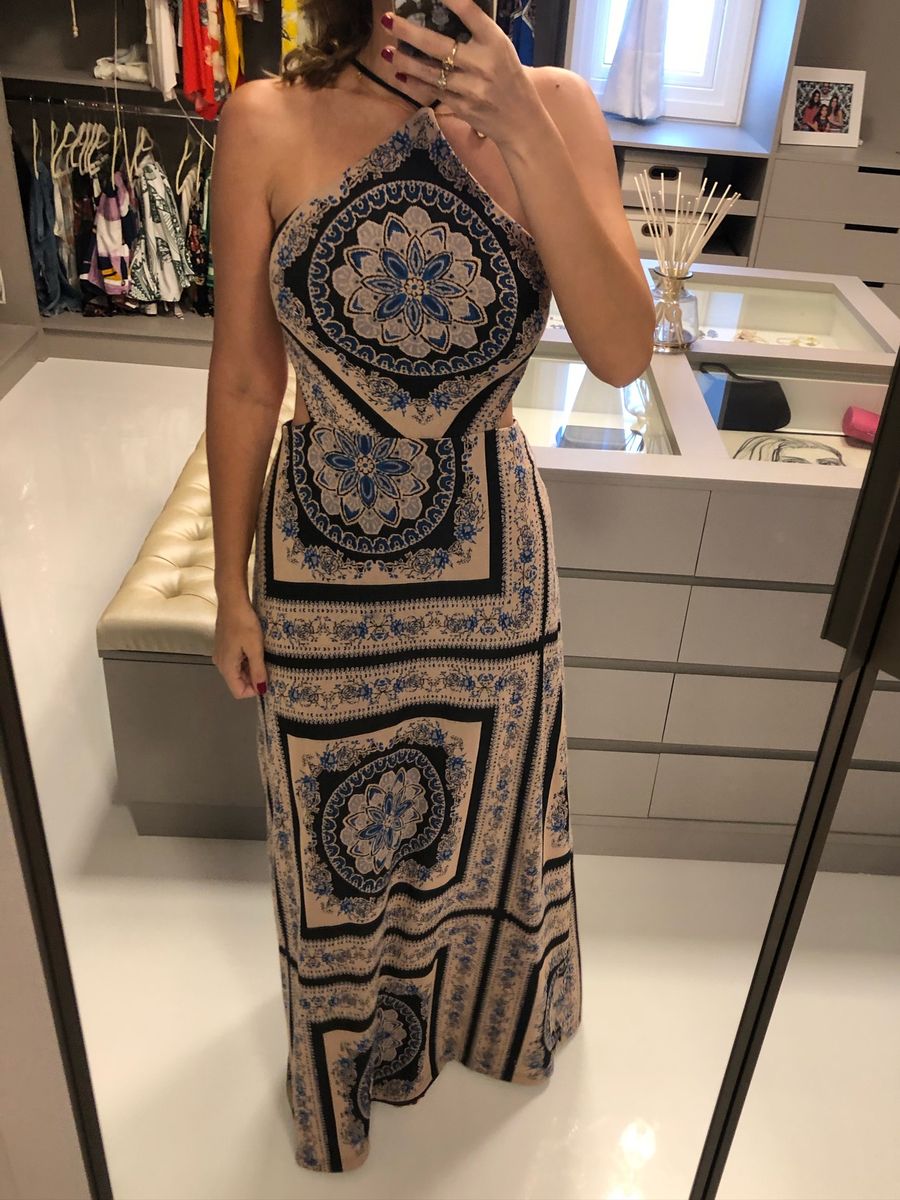 vestido longo azul bebe