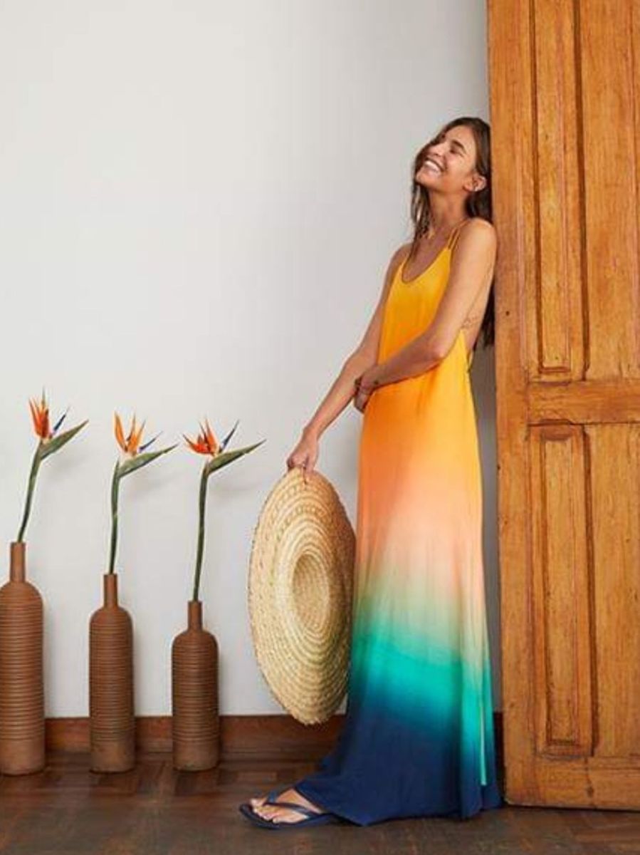 vestido longo arpoador