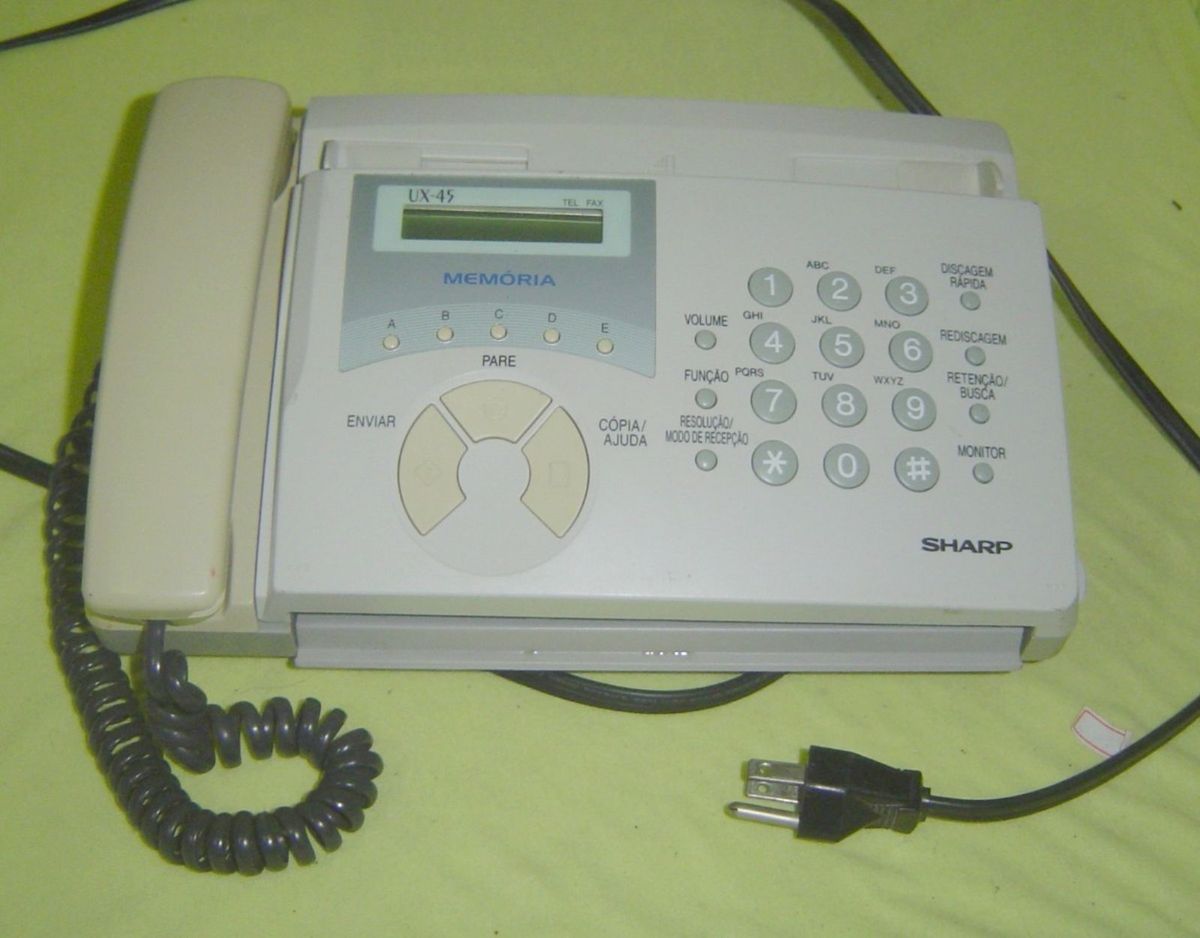 Fax Sharp Ux-45 Tel. Fax - Usado. | Cacareco Sharp Usado 29344717 | enjoei