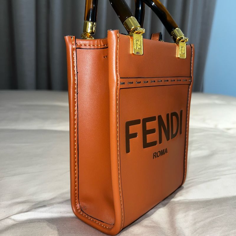 Fendi Bolsa Tote Sunshine Mini de Couro | Fendi Usado 110270514