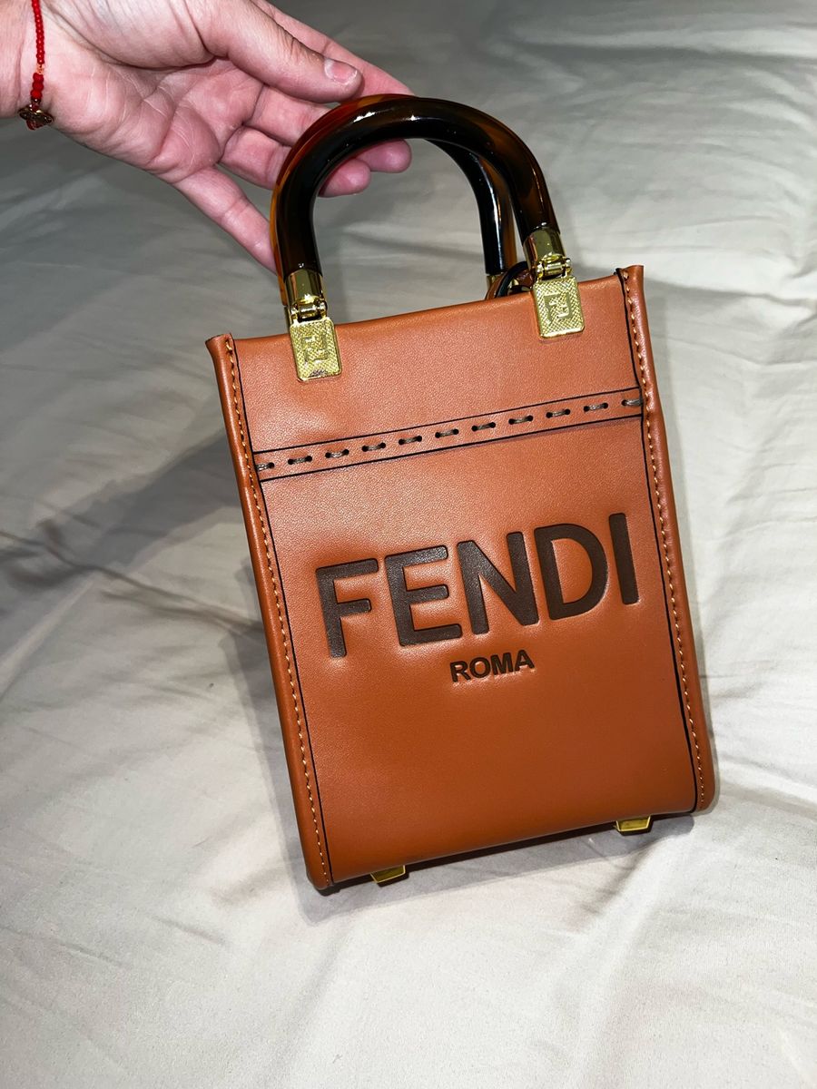 Fendi Bolsa Tote Sunshine Mini de Couro | Fendi Usado 110270514