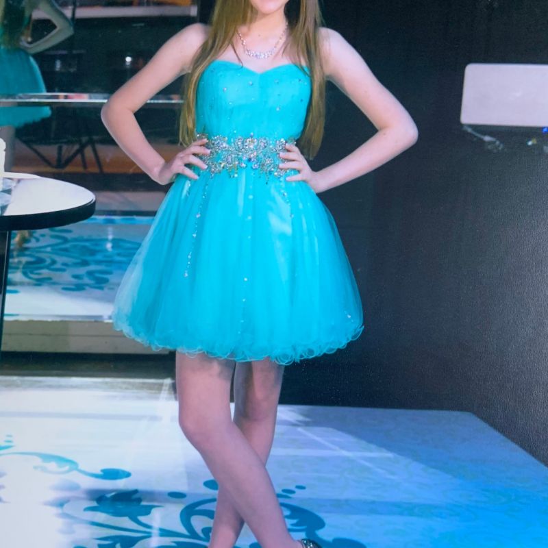 Vestido de festa de best sale debutante azul